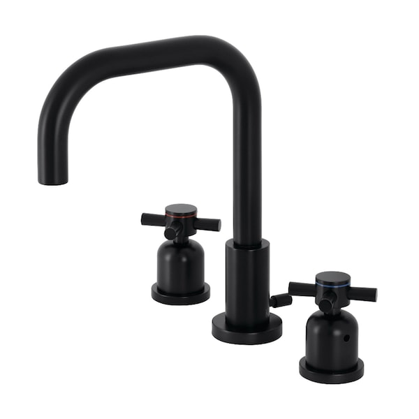 FSC8930DX Concord Widespread Bathroom Faucet W/Brass Pop-Up, Matte Blk